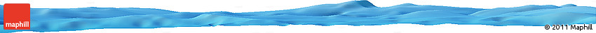 Shaded Relief Horizon Map of the Area around 52° 14' 43" S, 13° 40' 30" E