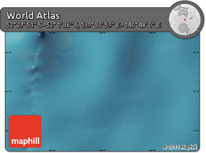 Satellite Map of the Area around 52° 14' 43" S, 140° 19' 29" E