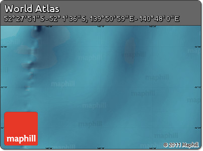 Satellite Map of the Area around 52° 14' 43" S, 140° 19' 29" E