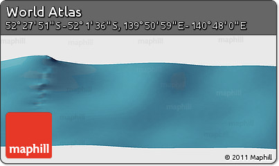 Satellite Panoramic Map of the Area around 52° 14' 43" S, 140° 19' 29" E