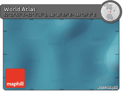 Satellite Map of the Area around 52° 14' 43" S, 141° 10' 30" E