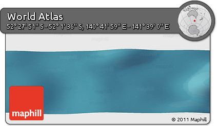 Satellite Panoramic Map of the Area around 52° 14' 43" S, 141° 10' 30" E