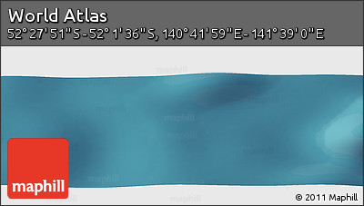 Satellite Panoramic Map of the Area around 52° 14' 43" S, 141° 10' 30" E