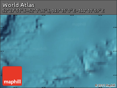 Satellite Map of the Area around 52° 14' 43" S, 143° 43' 29" E
