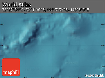 Satellite Map of the Area around 52° 14' 43" S, 144° 34' 29" E