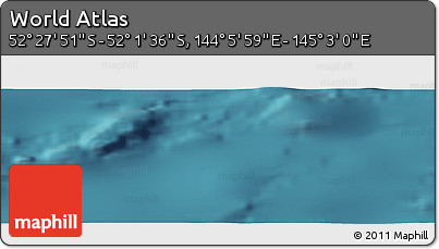 Satellite Panoramic Map of the Area around 52° 14' 43" S, 144° 34' 29" E