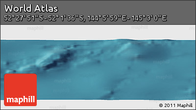 Satellite Panoramic Map of the Area around 52° 14' 43" S, 144° 34' 29" E