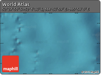 Satellite Map of the Area around 52° 14' 43" S, 145° 25' 30" E