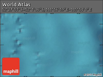 Satellite Map of the Area around 52° 14' 43" S, 145° 25' 30" E