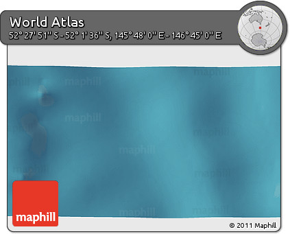 Satellite 3D Map of the Area around 52° 14' 43" S, 146° 16' 30" E