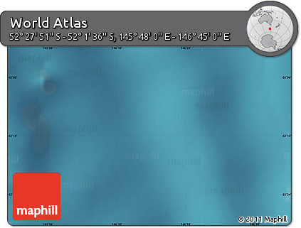Satellite Map of the Area around 52° 14' 43" S, 146° 16' 30" E