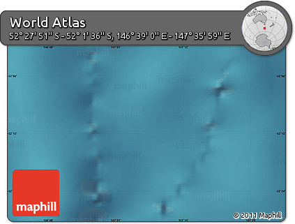 Satellite Map of the Area around 52° 14' 43" S, 147° 7' 30" E