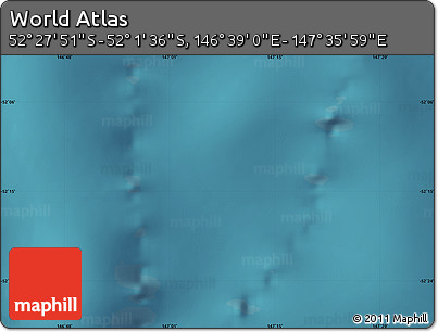 Satellite Map of the Area around 52° 14' 43" S, 147° 7' 30" E