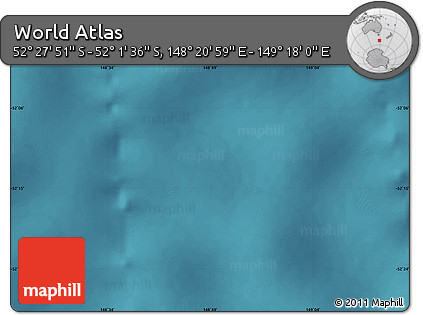 Satellite Map of the Area around 52° 14' 43" S, 148° 49' 29" E