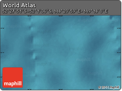 Satellite Map of the Area around 52° 14' 43" S, 148° 49' 29" E