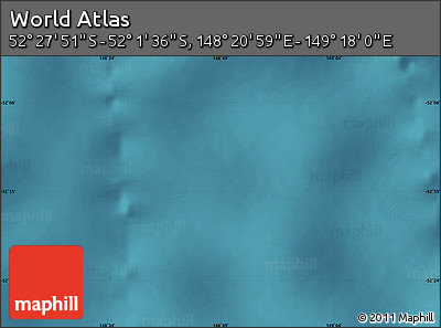 Satellite Map of the Area around 52° 14' 43" S, 148° 49' 29" E