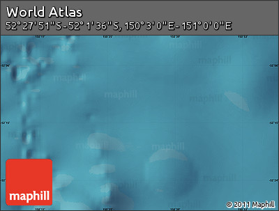 Satellite Map of the Area around 52° 14' 43" S, 150° 31' 30" E