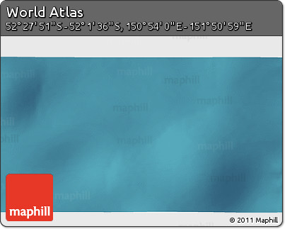 Satellite 3D Map of the Area around 52° 14' 43" S, 151° 22' 30" E
