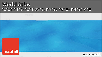Political Panoramic Map of the Area around 52° 14' 43" S, 153° 55' 30" E