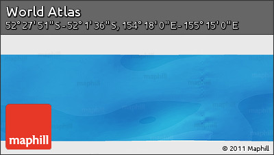 Political Panoramic Map of the Area around 52° 14' 43" S, 154° 46' 30" E