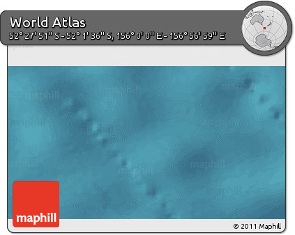 Satellite 3D Map of the Area around 52° 14' 43" S, 156° 28' 29" E