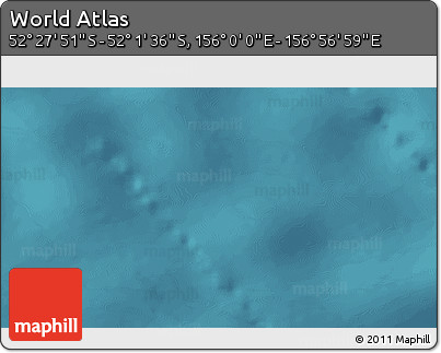 Satellite 3D Map of the Area around 52° 14' 43" S, 156° 28' 29" E