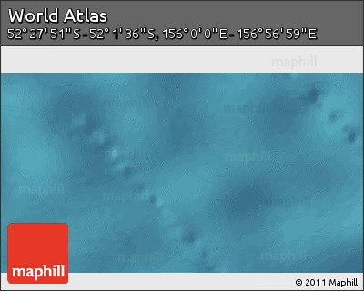 Satellite 3D Map of the Area around 52° 14' 43" S, 156° 28' 29" E