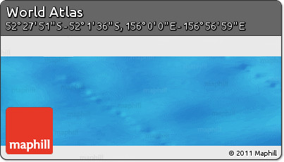 Shaded Relief Panoramic Map of the Area around 52° 14' 43" S, 156° 28' 29" E