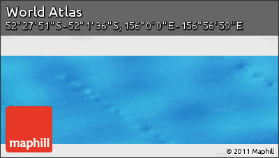 Shaded Relief Panoramic Map of the Area around 52° 14' 43" S, 156° 28' 29" E