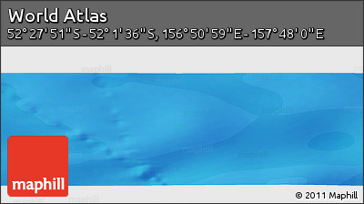 Political Panoramic Map of the Area around 52° 14' 43" S, 157° 19' 29" E