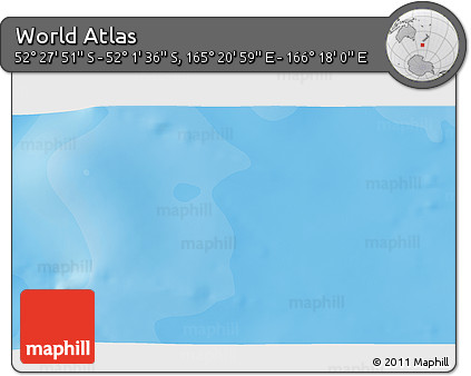 Political 3D Map of the Area around 52° 14' 43" S, 165° 49' 29" E