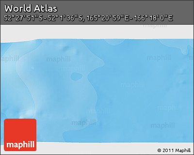 Political 3D Map of the Area around 52° 14' 43" S, 165° 49' 29" E
