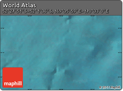 Satellite Map of the Area around 52° 14' 43" S, 170° 4' 29" E