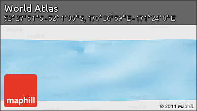 Shaded Relief Panoramic Map of the Area around 52° 14' 43" S, 170° 55' 30" E