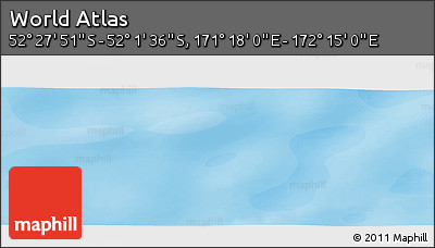 Political Panoramic Map of the Area around 52° 14' 43" S, 171° 46' 30" E