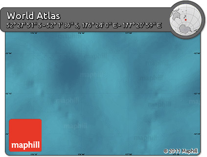 Satellite Map of the Area around 52° 14' 43" S, 176° 52' 30" E