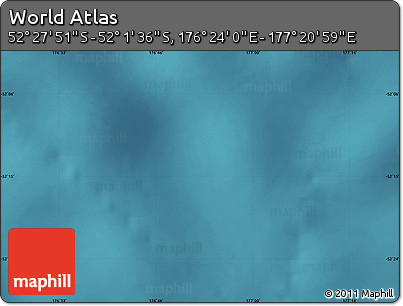 Satellite Map of the Area around 52° 14' 43" S, 176° 52' 30" E