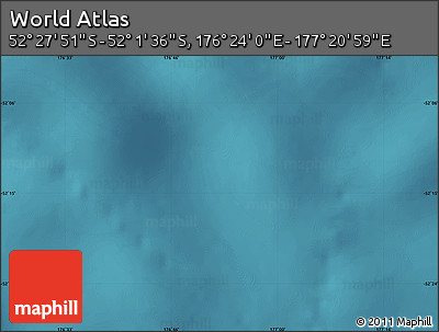 Satellite Map of the Area around 52° 14' 43" S, 176° 52' 30" E