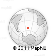 Outline Map of the Area around 52° 14' 43" S, 17° 46' 29" W, rectangular outline