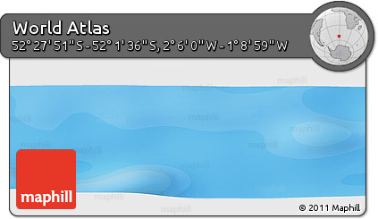 Political Panoramic Map of the Area around 52° 14' 43" S, 1° 37' 30" W