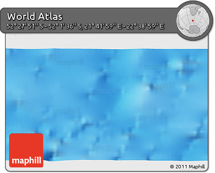 Shaded Relief 3D Map of the Area around 52° 14' 43" S, 22° 10' 29" E