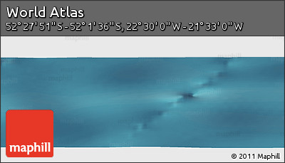 Satellite Panoramic Map of the Area around 52° 14' 43" S, 22° 1' 29" W