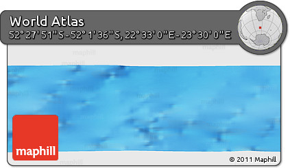 Physical Panoramic Map of the Area around 52° 14' 43" S, 23° 1' 29" E