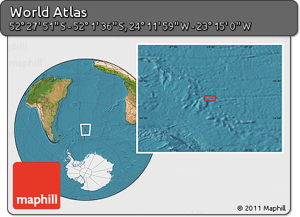 Satellite Location Map of the Area around 52° 14' 43" S, 23° 43' 30" W