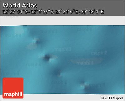Satellite 3D Map of the Area around 52° 14' 43" S, 29° 49' 30" E