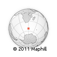 Outline Map of the Area around 52° 14' 43" S, 29° 49' 30" E, rectangular outline