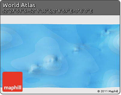 Political 3D Map of the Area around 52° 14' 43" S, 2° 37' 30" E
