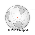 Outline Map of the Area around 52° 14' 43" S, 2° 37' 30" E, rectangular outline