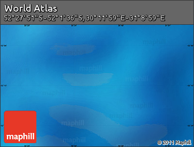 Shaded Relief Map of the Area around 52° 14' 43" S, 30° 40' 29" E