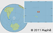 Savanna Style Location Map of the area around 52° 14' 43" S, 35° 37' 30" W